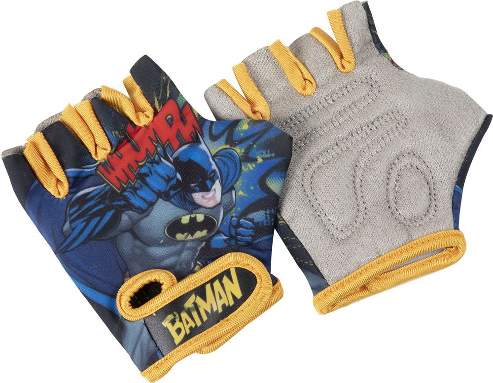 Coppia guanti bici bambino Batman Uomo pipistrello senza dita