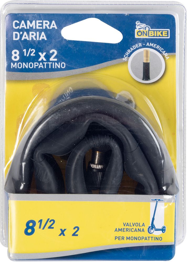 Camera d'aria per monopattino misura 8 1/2 x 2, con valvola americana
