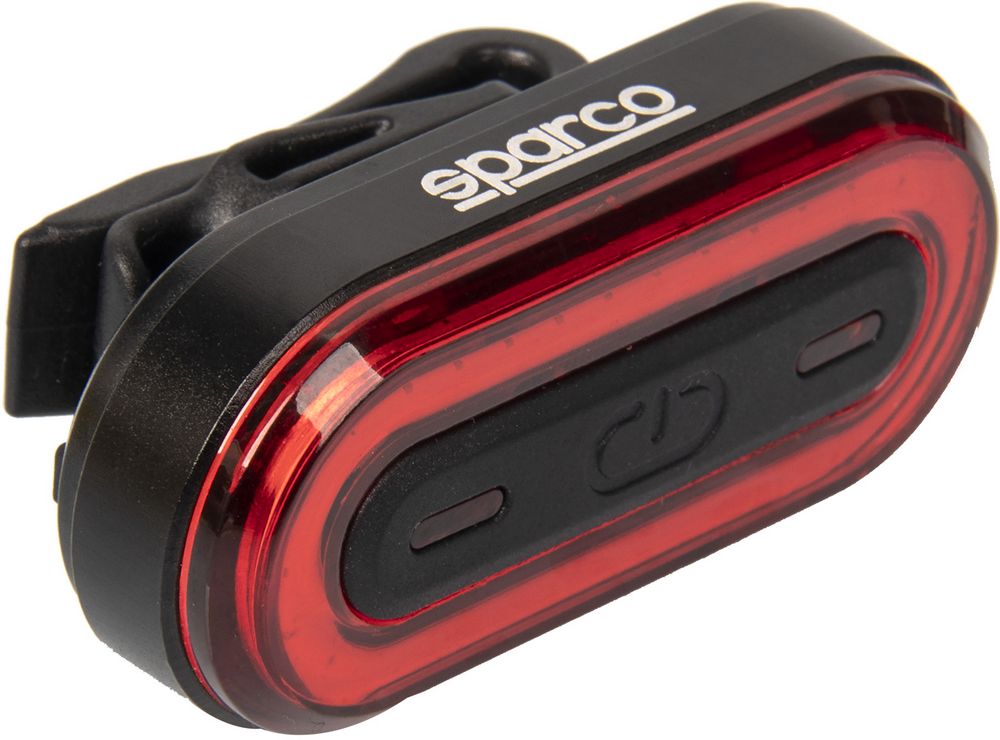 Fanalino posteriore per bicicletta in alluminio e silicone Sparco