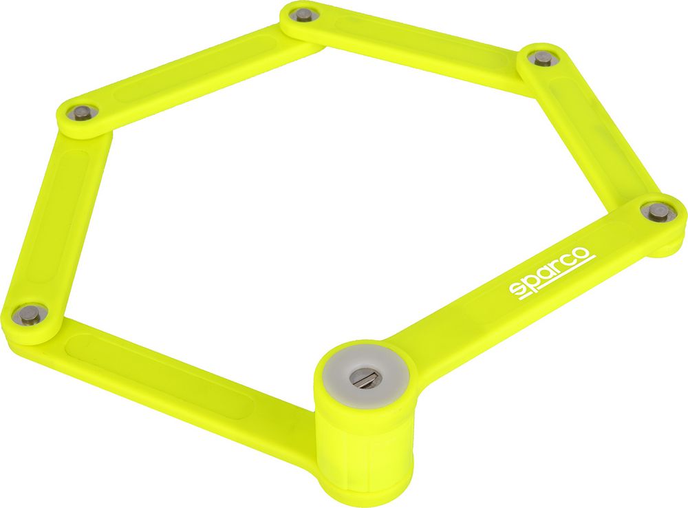 Lucchetto pieghevole per bicicletta giallo con combinazione Sparco - Image 4