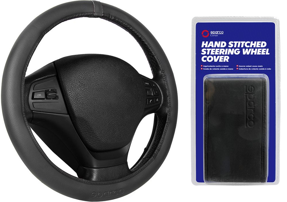Coprivolante per auto di colore nero Sparco