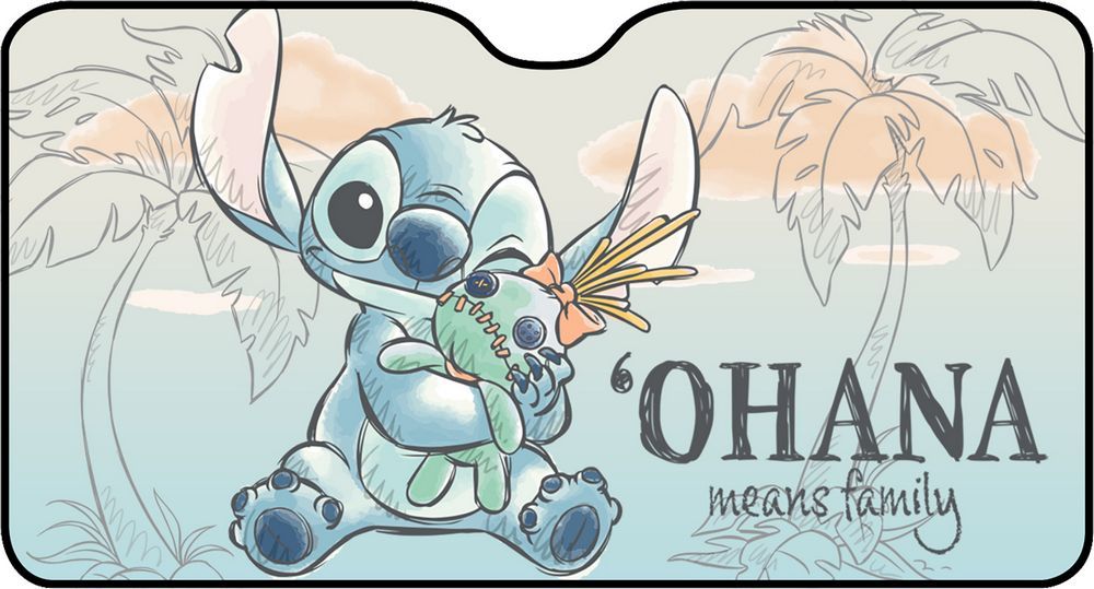 Parasole auto Lilo & Stitch 130x70 cm – Protezione UV universale bambini