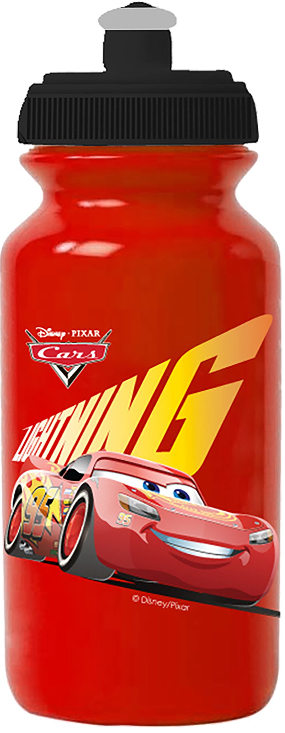 Borraccia rossa per bambini in plastica Disney Cars da 380 ml con chiusura antigoccia e banda antiscivolo