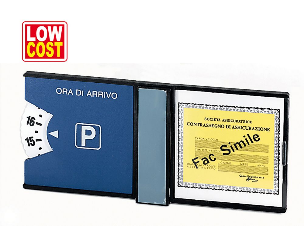 (E)PORTASSICURAZIONE CON DISCO ORARIO LC 3 EURO