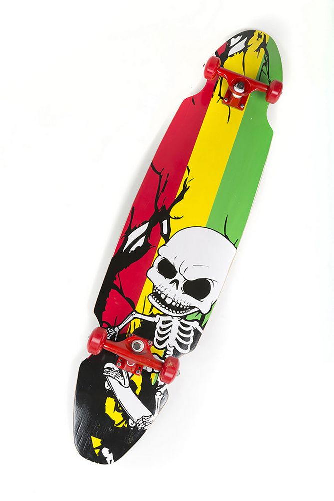 Longboard Skull – Tavola Resistente con Grip Antiscivolo e Ruote Morbide