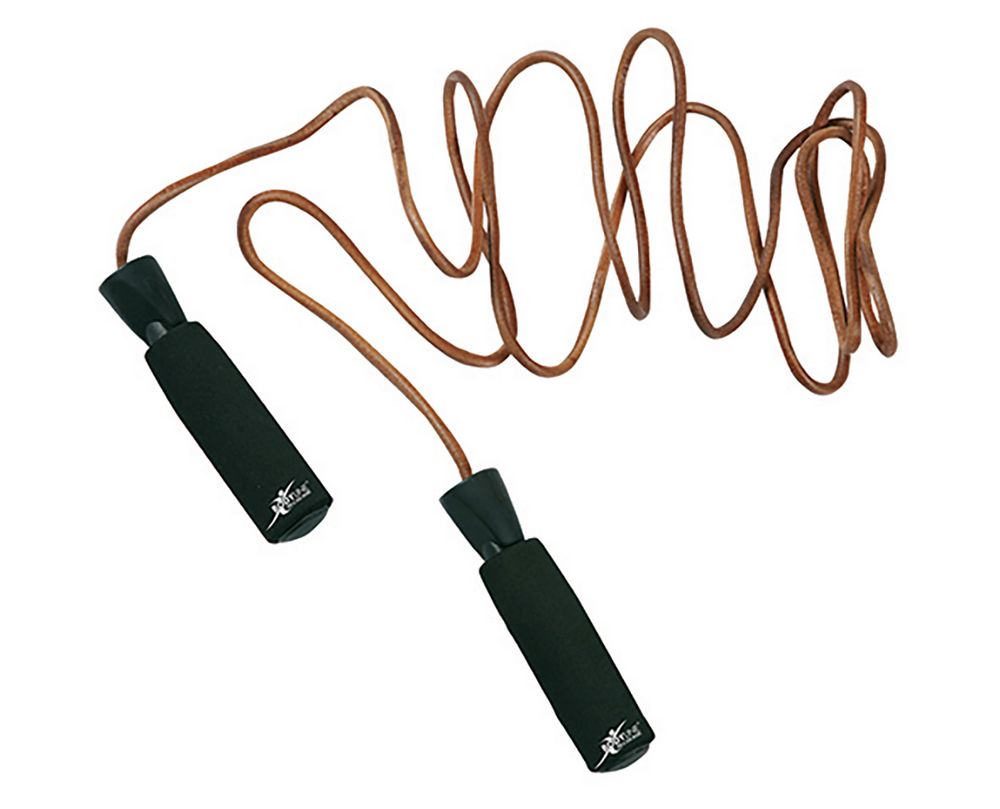 Corda da Salto in Cuoio con Pesi e Impugnature Neo per Allenamento