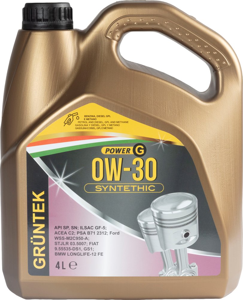 GRUNTEK 0W30 4L – Olio Motore Sintetico, Protezione e Prestazioni