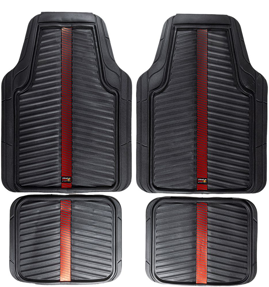 Set Tappeti 4 Pz Bull Flash Nero/Rosso
