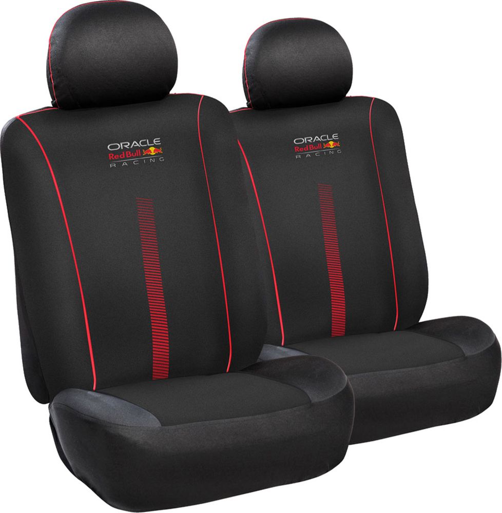 Set Coprisedile 6 Pz Powerbar Nero/Rosso