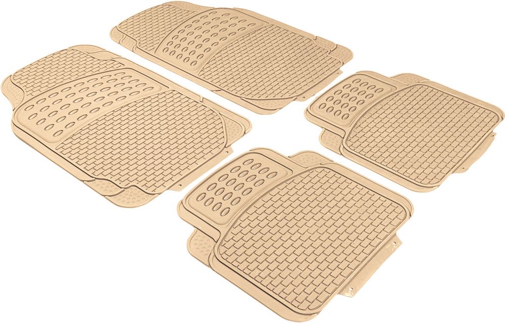 SET TAPPETI ANZIO IN PVC 4 PZ BEIGE 3,5 KG