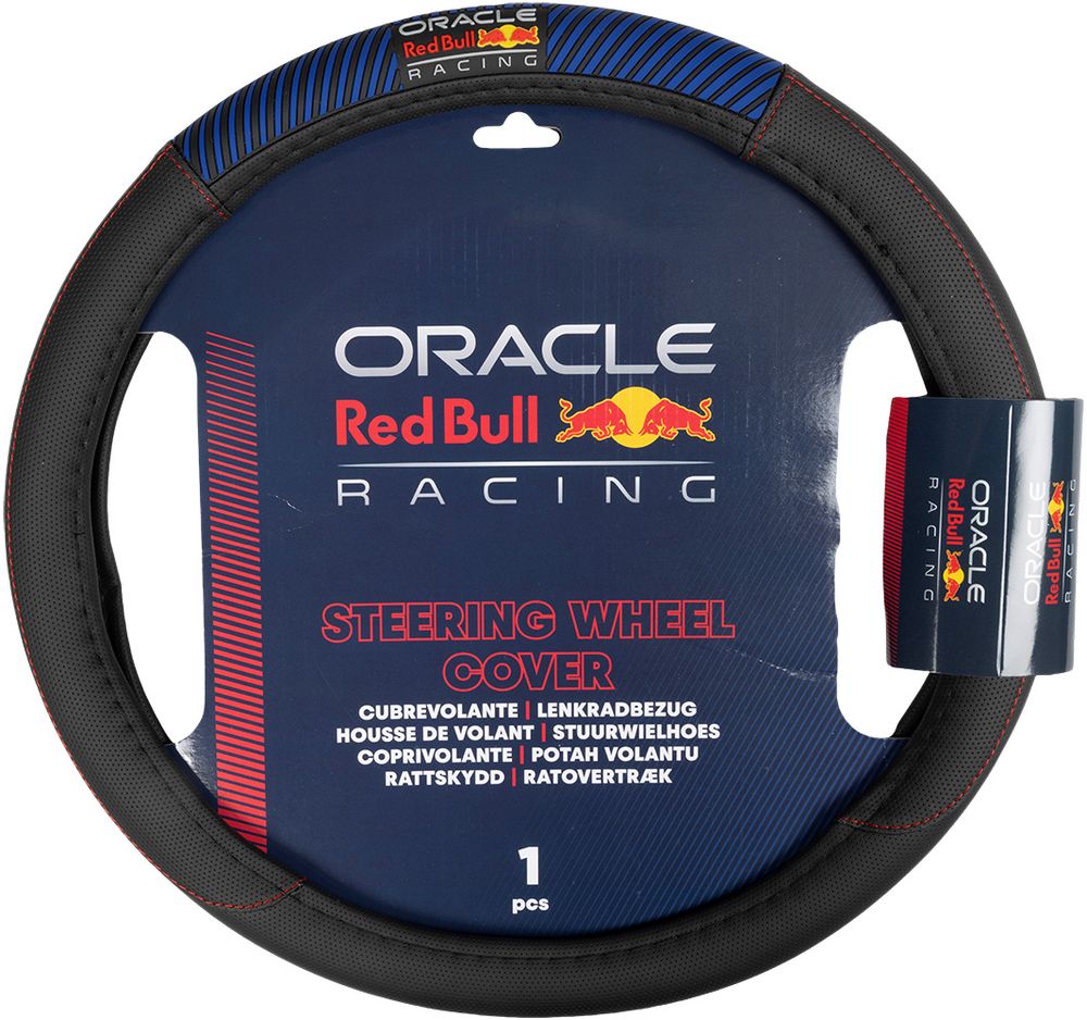 Coprivolante per auto Blended Lines Nero/Rosso