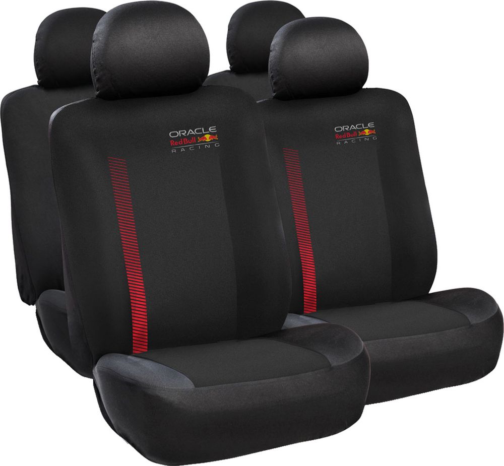 Set Coprisedile 10 Pz Powerbar Nero/Rosso