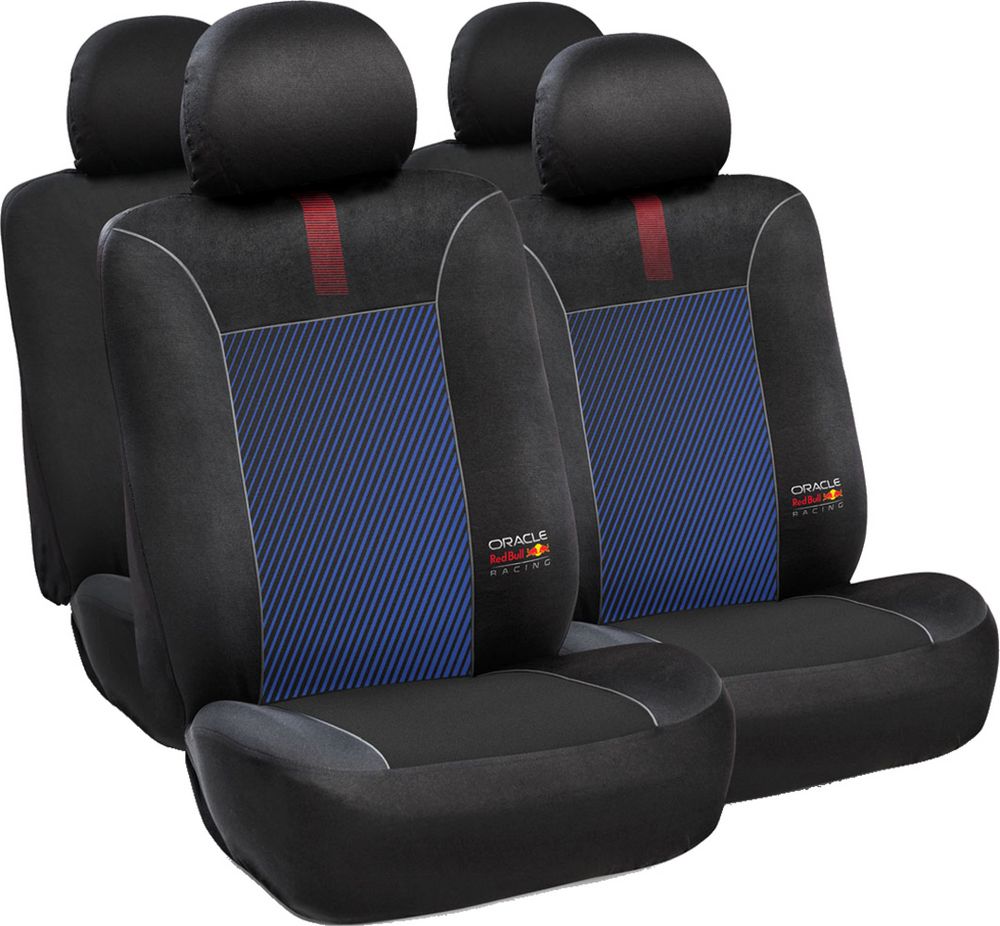 Set Coprisedile 10 Pz Blended Lines Nero/Rosso