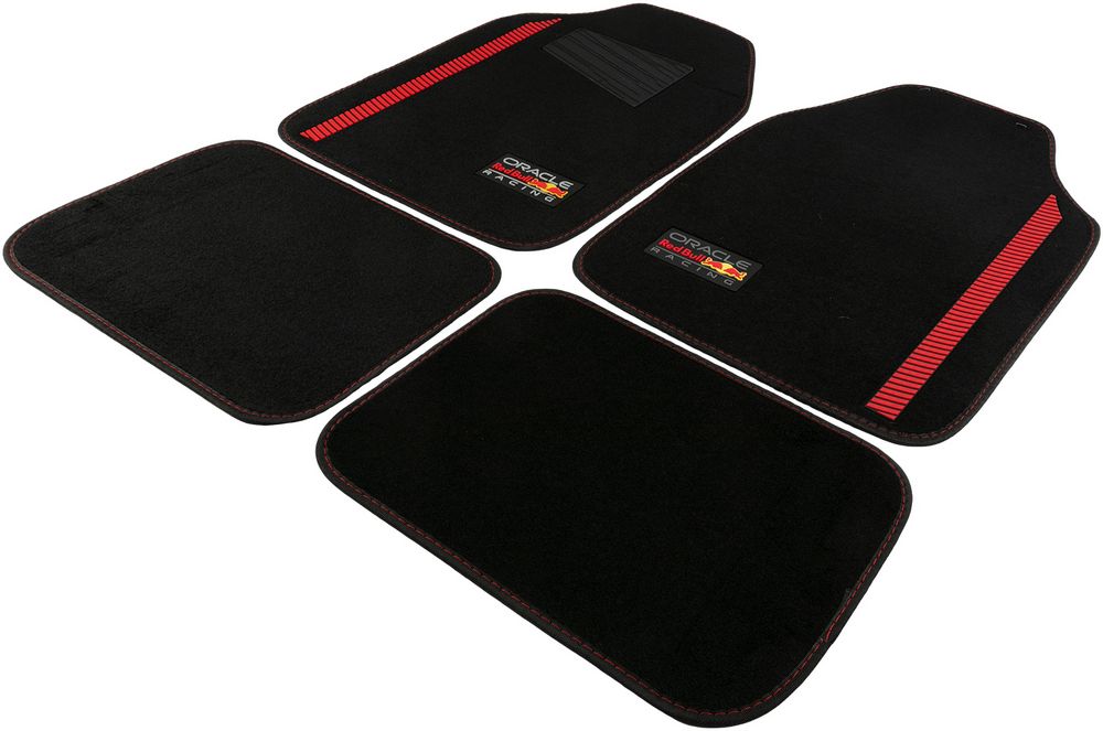 Set Tappeti 4 Pz Powerbar Nero/Rosso
