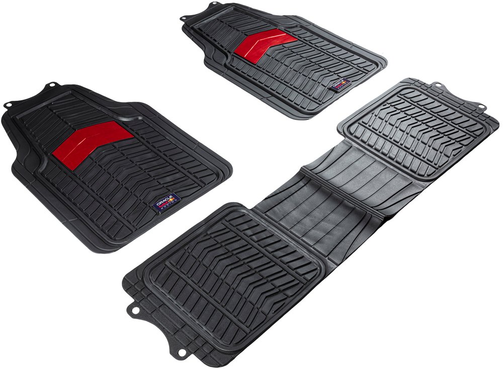 Set Tappetini in PVC per Furgoni 3 Pezzi 005 Nero/Rosso