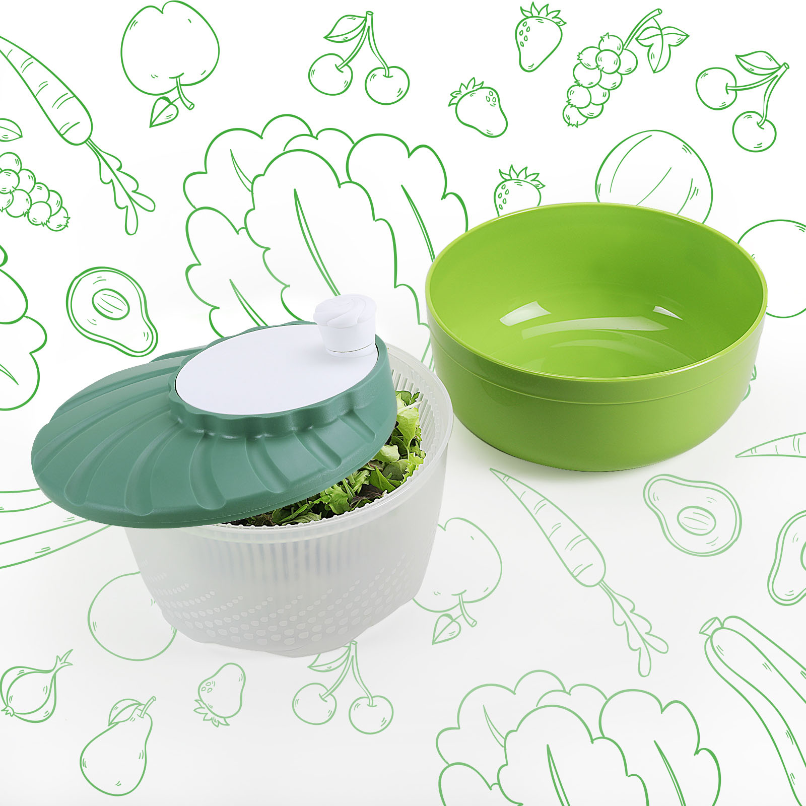 Cosmoplast Centrifuga + Insalatiera, 100% Made in Italy