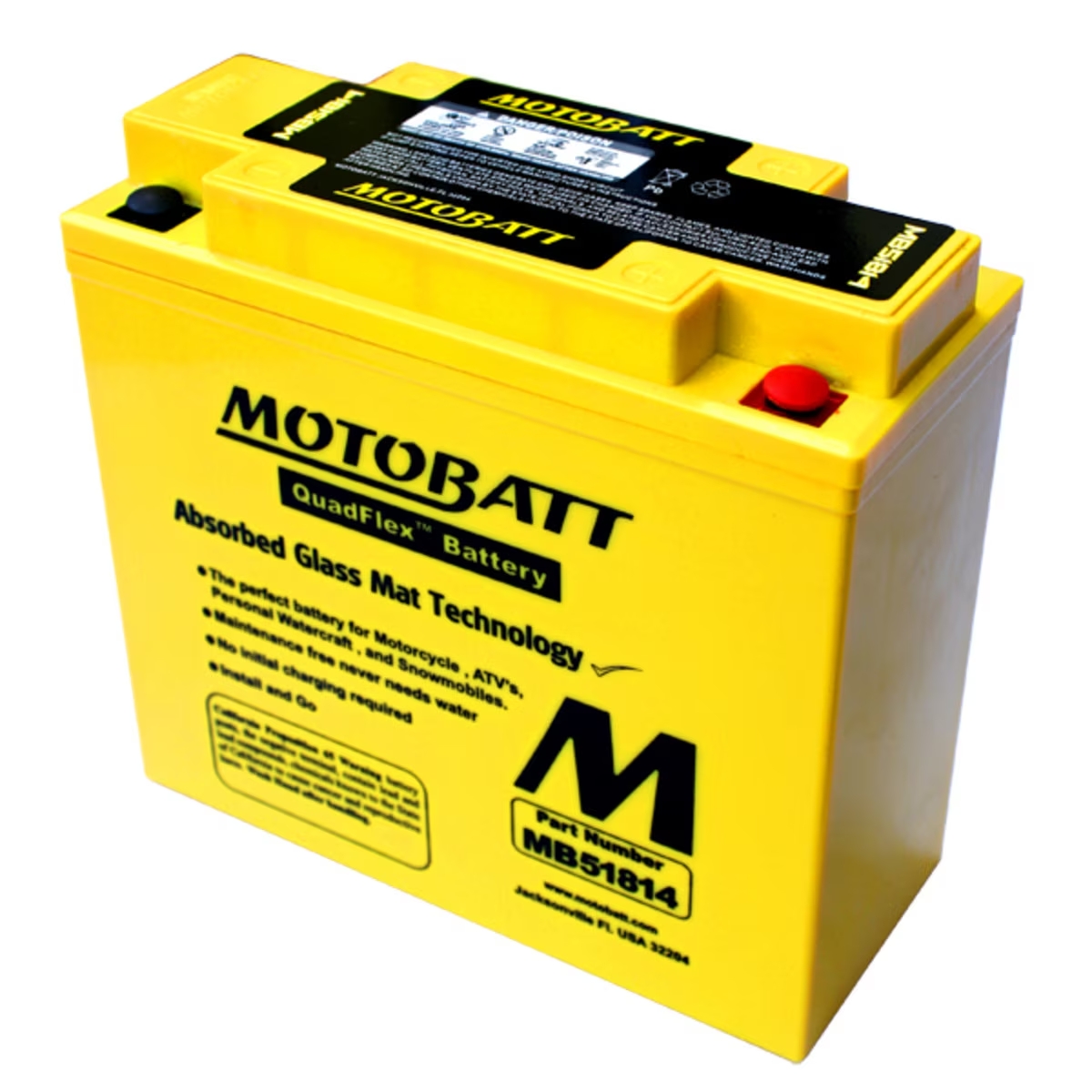 MotoBatt MB51814 12V 20Ah – Batteria AGM Precaricata Sigillata