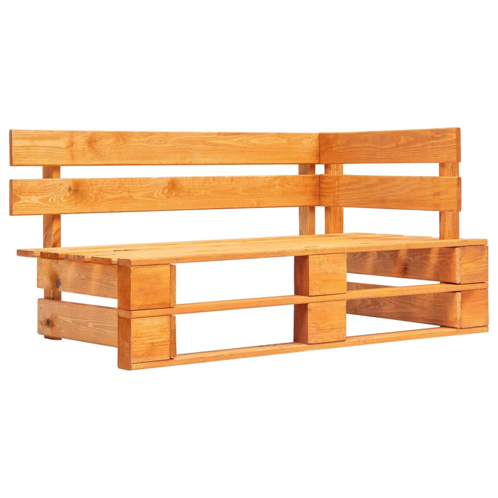 Divano Angolare In Pallet In Legno Di Pino Impregnato Ambra