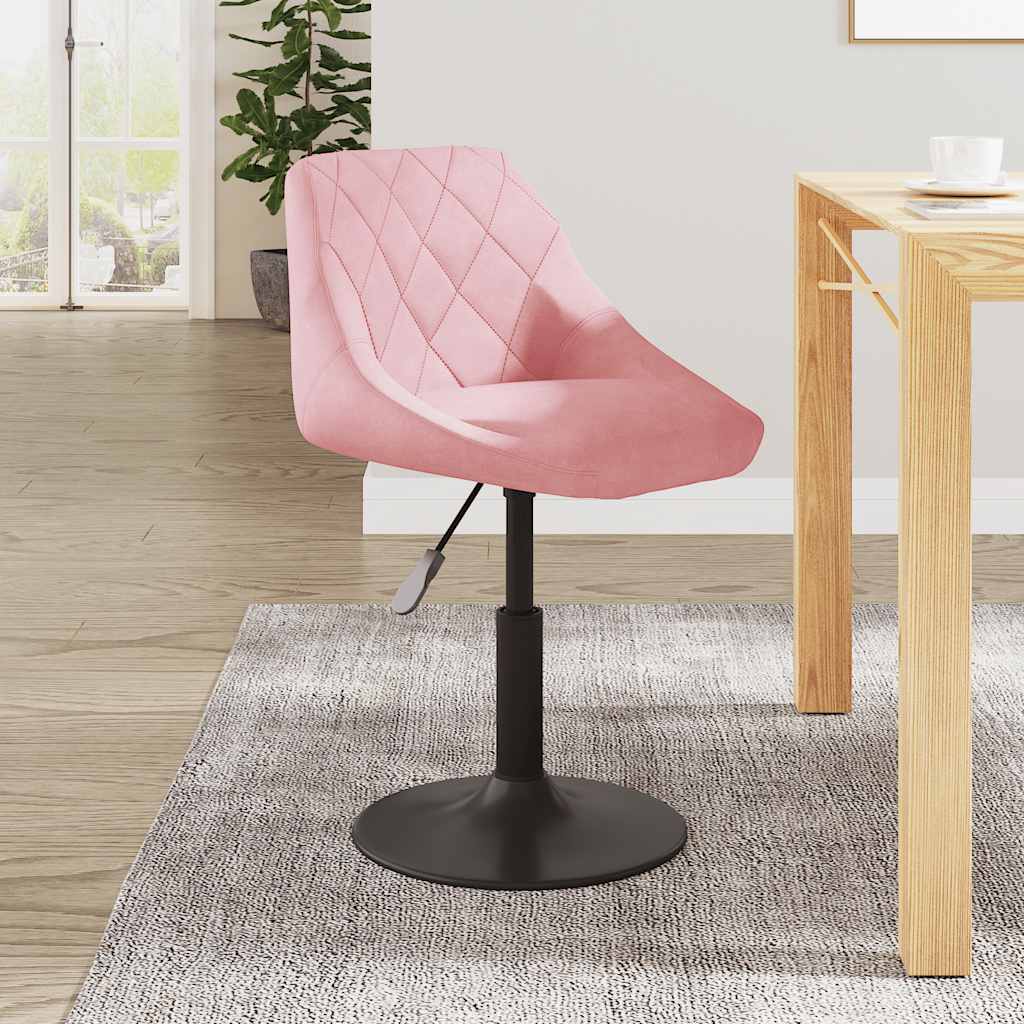 Sedia Da Pranzo Rosa In Velluto