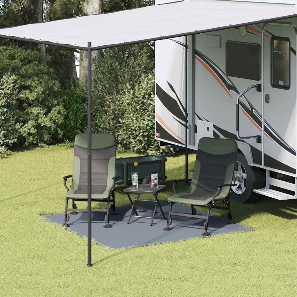 Tappeto Da Tenda Blu E Grigio 200 X 200 Cm Polietilene