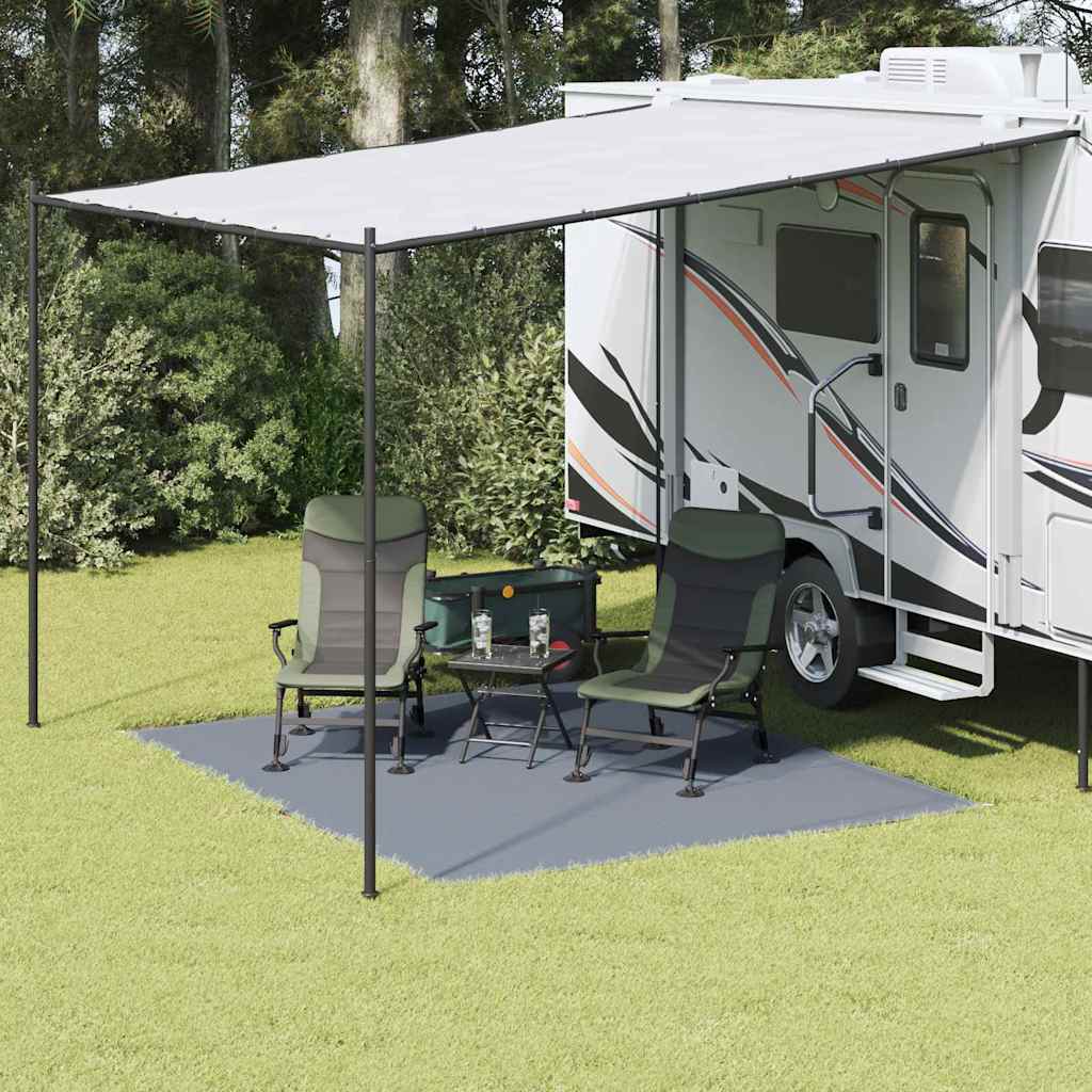 Tappeto Da Tenda Blu E Grigio 300 X 250 Cm Polietilene