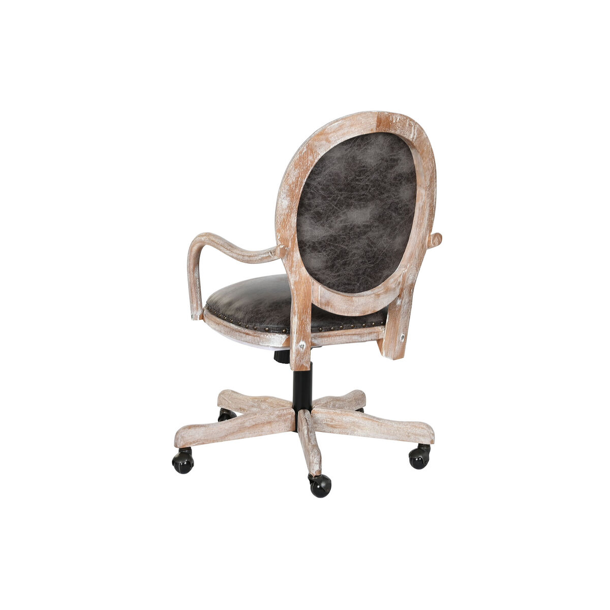 Sedia Da Sala Da Pranzo Dkd Home Decor Nero Marrone Scuro 52 X 50 X 88 cm - Image 3