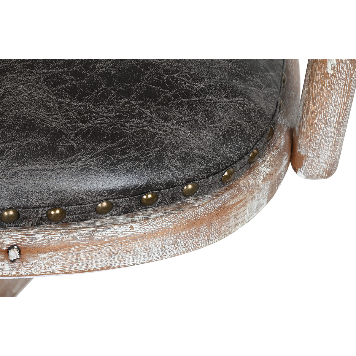 Sedia Da Sala Da Pranzo Dkd Home Decor Nero Marrone Scuro 52 X 50 X 88 cm - Image 4