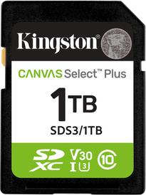 Kingston Sdxc Canvas Select Plus Gen3 1tb 150r Class 10 UhS-I (sds3/1tb)
