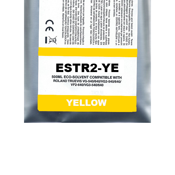 (Compatibile) Yellow Eco-Solvent Ink Bag Compa Roland TrueVIS SG2,VG2,VF2,SG3,VG3#500ML