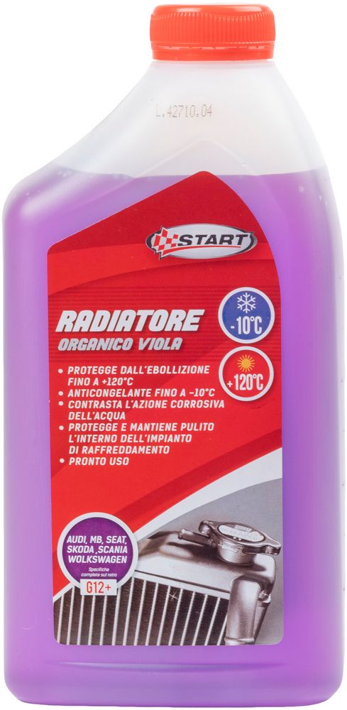 START Liquido radiatore viola organico G12+ 1L anticongelante -10°C +120°C