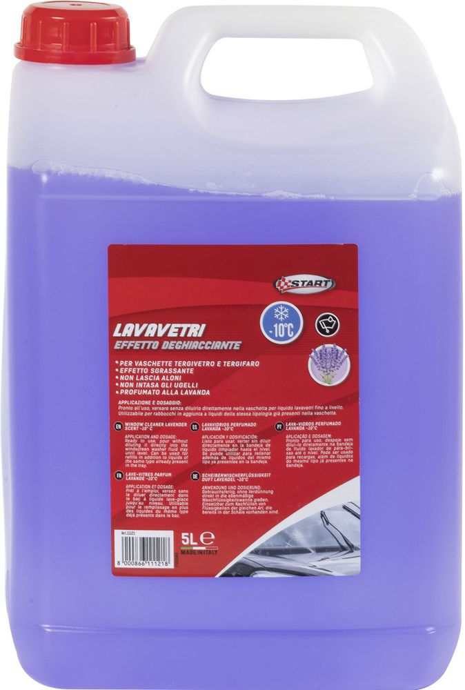 Lavavetri profumato Lavanda - effetto desghiacciante - capienza 5 litri - per vaschette tergivetro e tergifaro
