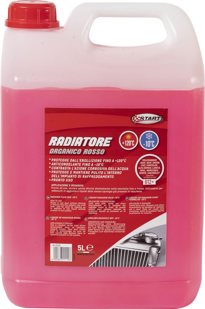 START: Antigelo rosso G12+ 5L § Protezione duratura per circuiti in alluminio e leghe moderne