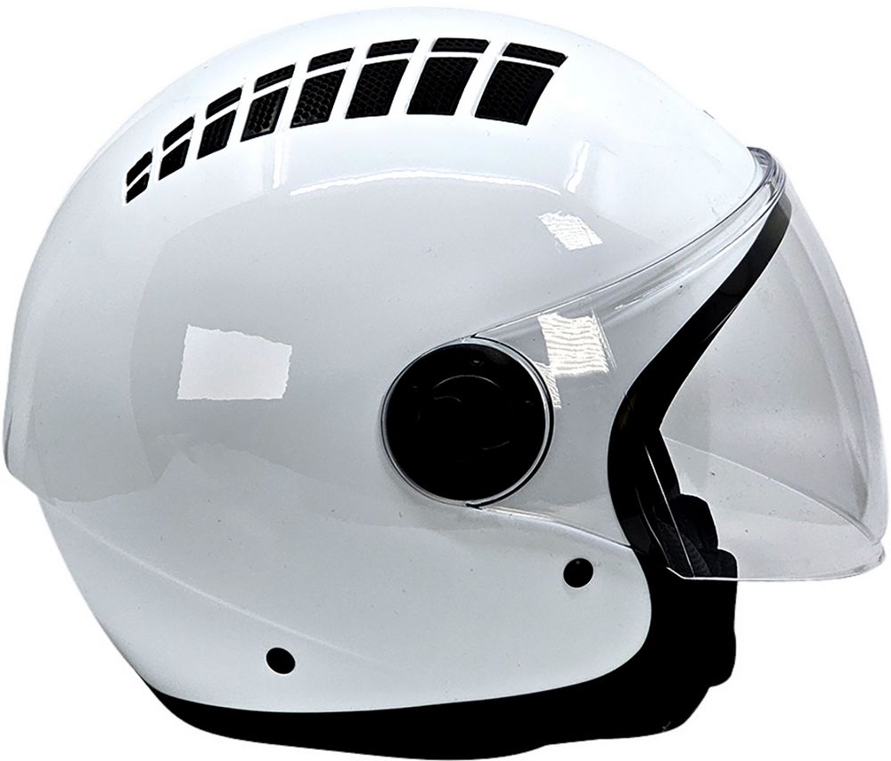 BHR Casco da moto DJ 834 flow colore bianco, taglia L