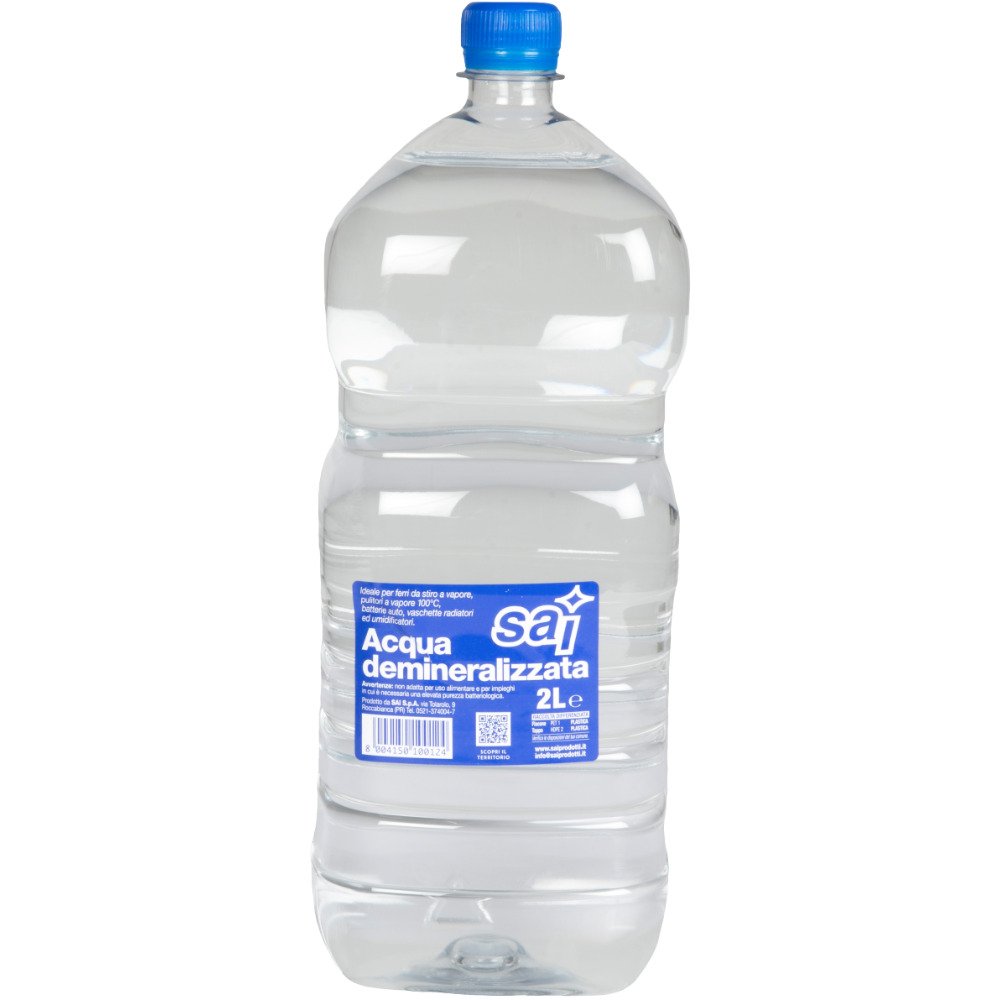 Acqua Demineralizzata 2L START, pura e senza minerali per elettrodomestici