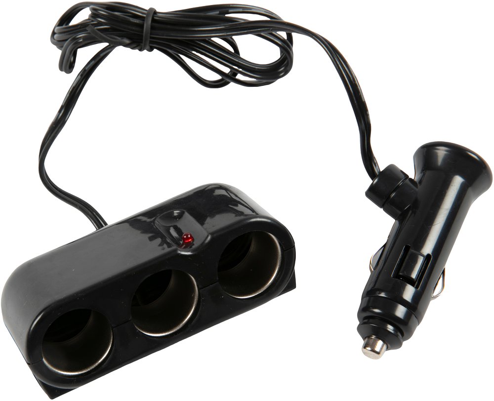 Presa accendisigari a tre vie con filo 12V Potenza 8A lunghezza cavo 100 cm