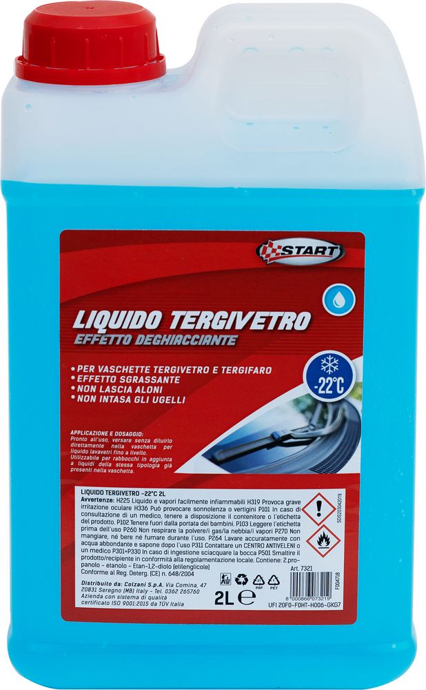 Liquido tergivetro effetto deghiacciante -22°C 2L