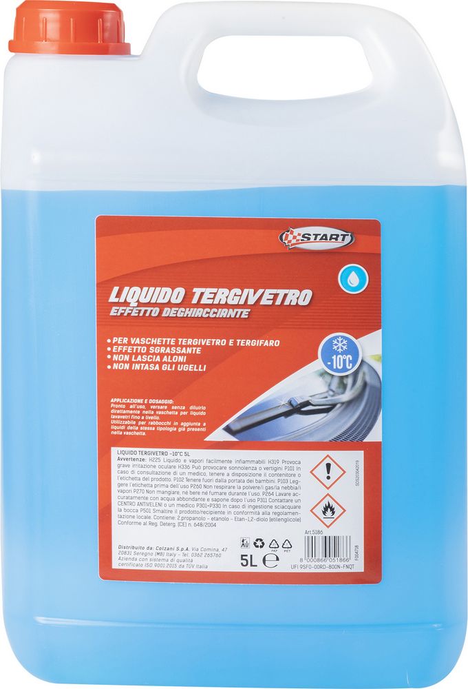 Liquido tergivetro -10°C 5L per vaschette tergivetro e tergifaro