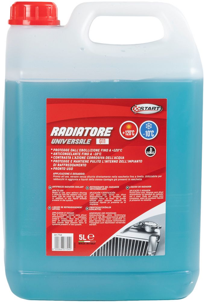 START: Antigelo radiatore -10°C 5L § Per veicoli leggeri e sistemi raffreddamento standard