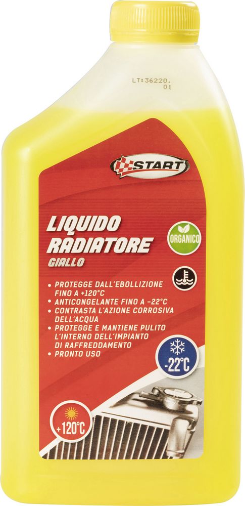 START Liquido radiatore -22°C giallo 1L per motori in alluminio auto