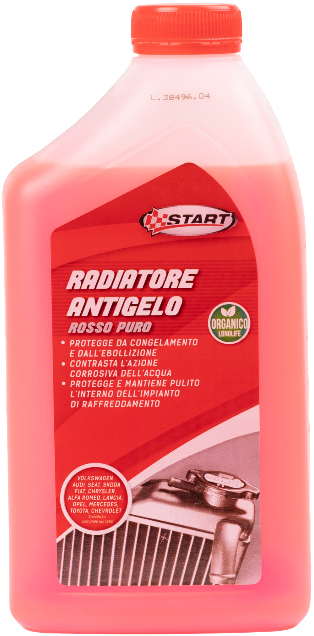 START - Liquido Radiatore Puro Rosso 1L Long Life OAT Auto