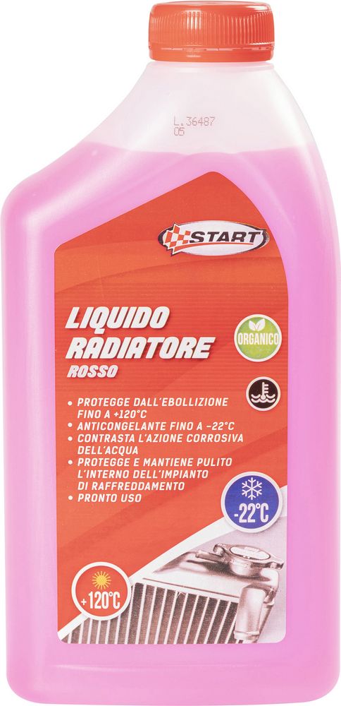 START Liquido radiatore -22°C rosso 1L per motori in alluminio auto