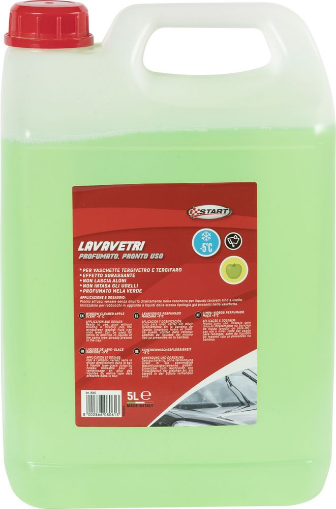 Liquido tergivetro profumato alla mela verde -5°C 5L
