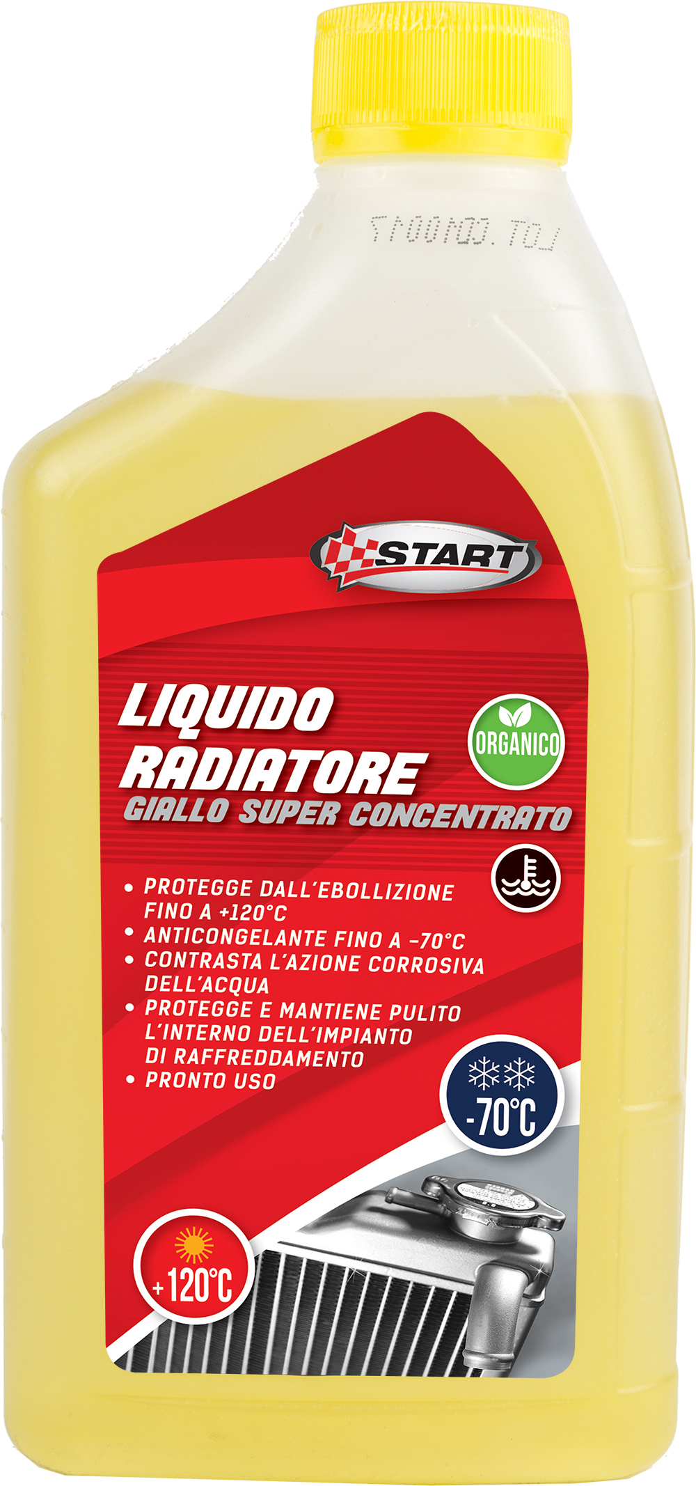 START- Liquido radiatore giallo -70°C per motori in alluminio