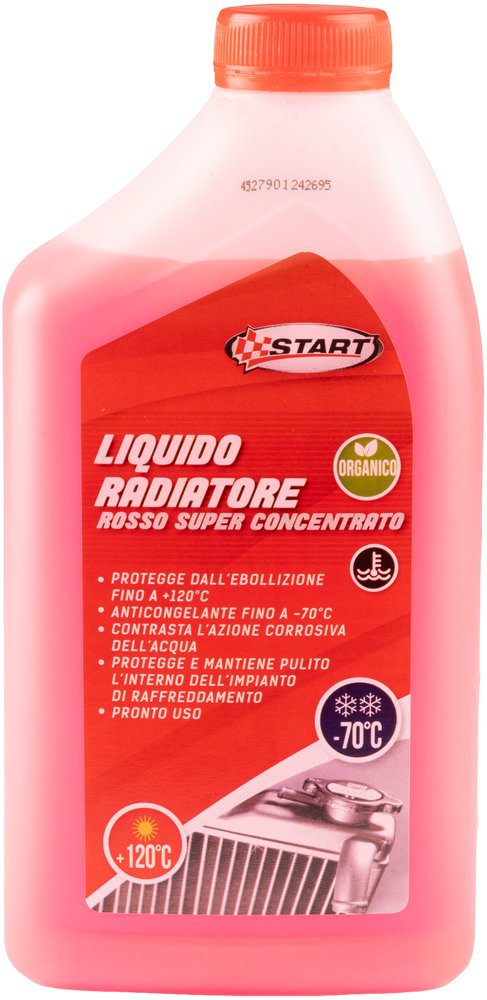 START- Liquido radiatore rosso -70°C per monoblocchi in alluminio