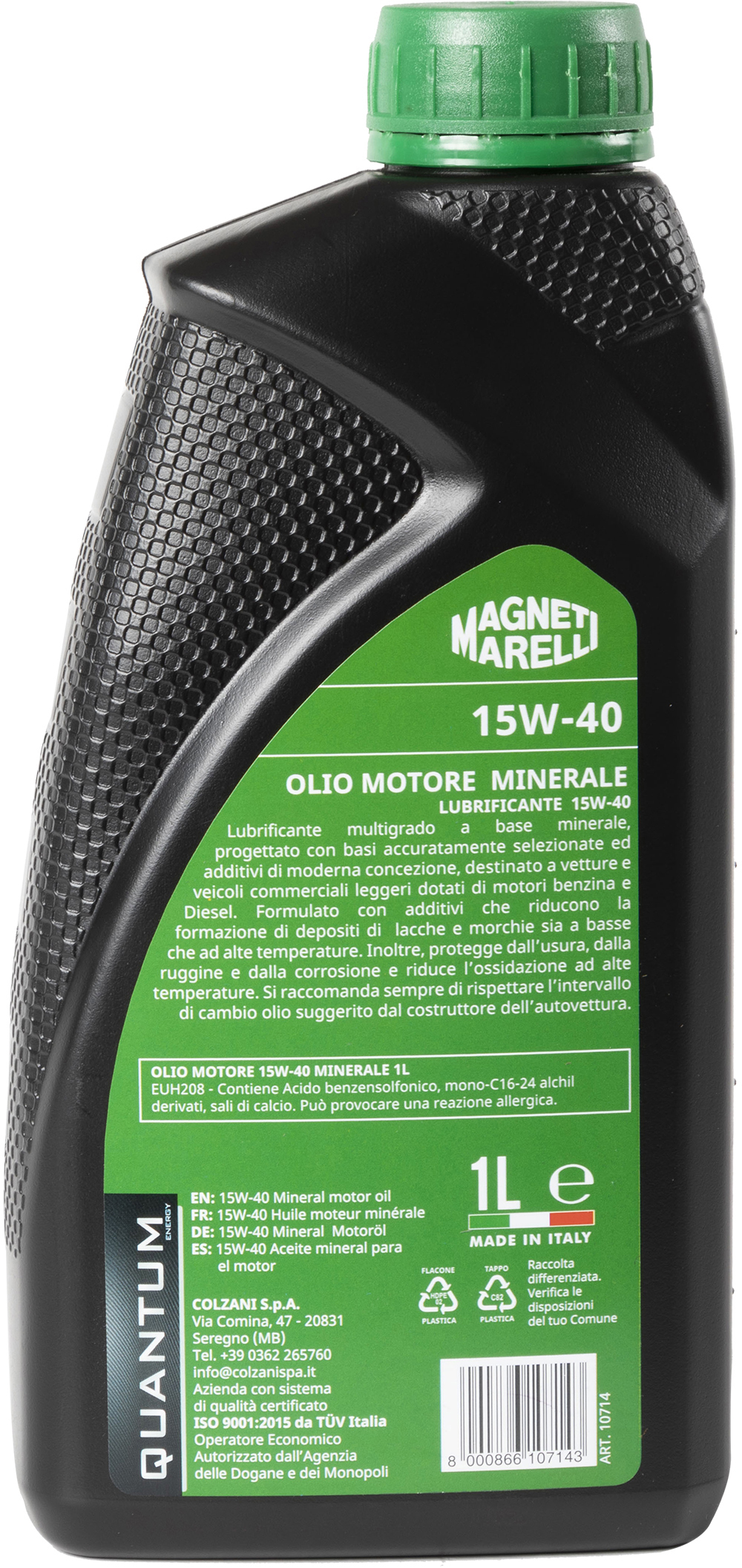 Quantum Marelli 15W40 Minerale 1L Protezione Motore Benzina Diesel - Image 4