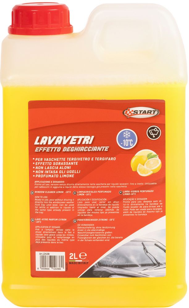 Lavavetri Deghiacciante -10° Limone 2L Pronto Uso