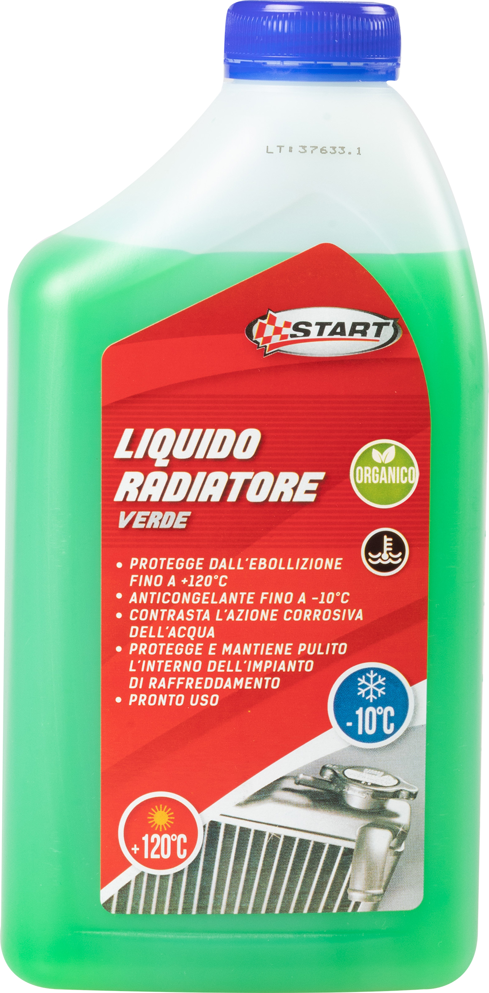 START Liquido radiatore verde 1L antigelo -10°C per motori benzina e diesel