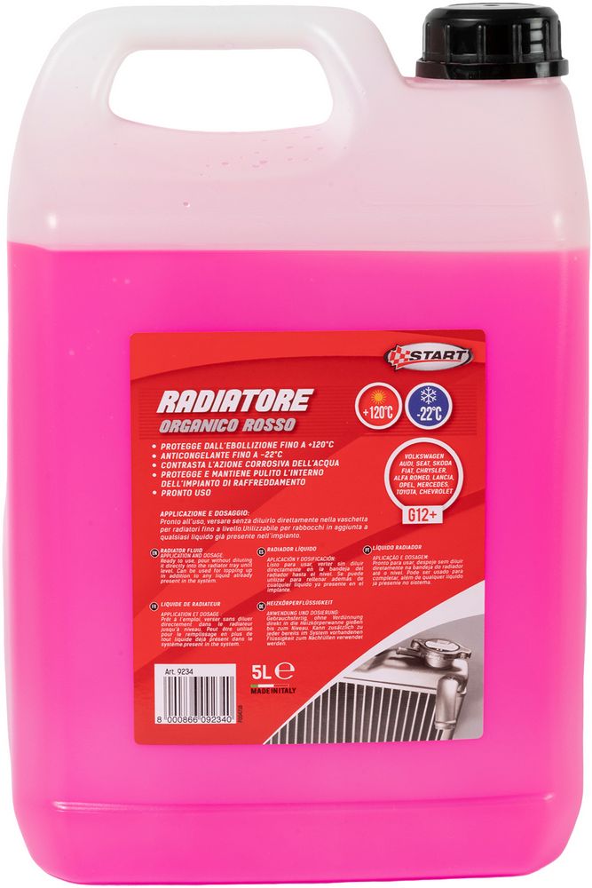 START: Antigelo rosso -22°C 5L § Per motori in alluminio ad alte prestazioni