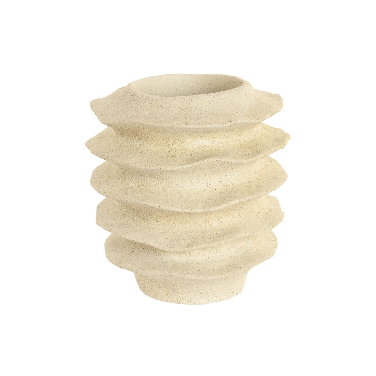 Vaso Home Esprit Beige Resina Città 22 X 22 X 23 cm
