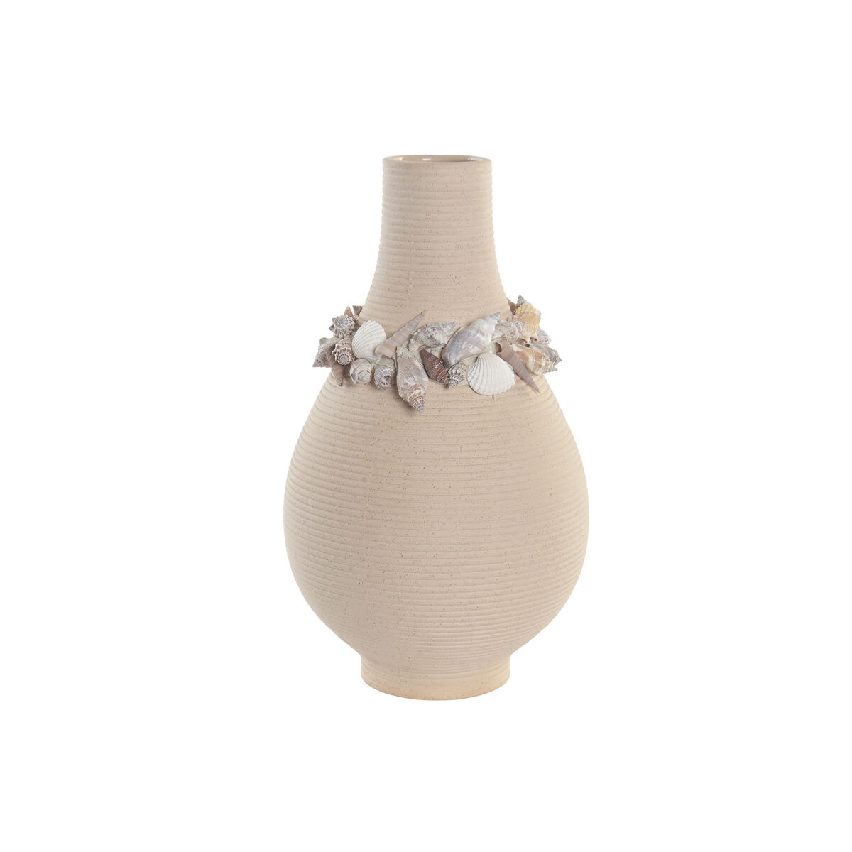 Vaso Home Esprit Crema Ceramica Mediterraneo 19 X 19 X 33 cm